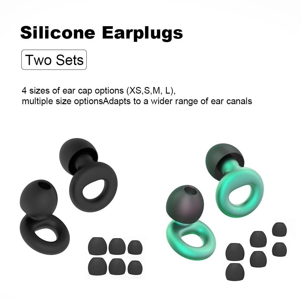 Silicone Earplugs for Swimming Sleep Noise Cancel Noise Reduction-Soundproof Reduce Disturbances -Quality loop Earplugs