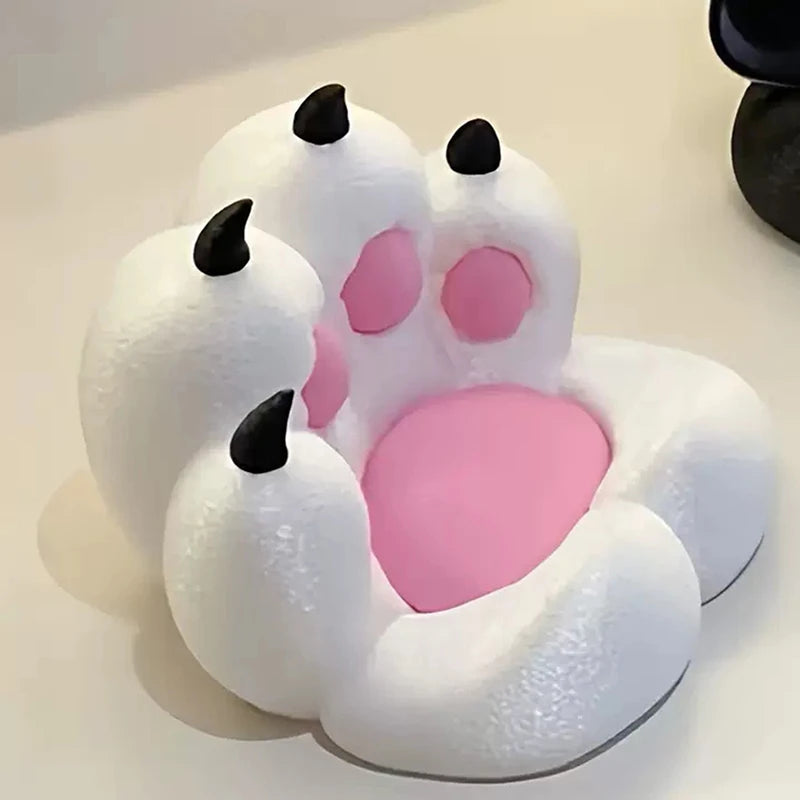 1PC 3D Printed Cute Cartoon Cat Claw Mobile Phone Holder Desktop Small Ornaments Creative Home Decor