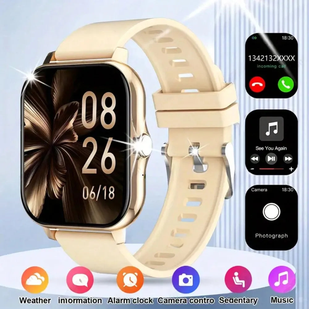 2025 New Smart Watch Men Women Bluetooth Answer Call Full Touch Screen Smartwatch Fitness Blood Oxygen Watches For Android