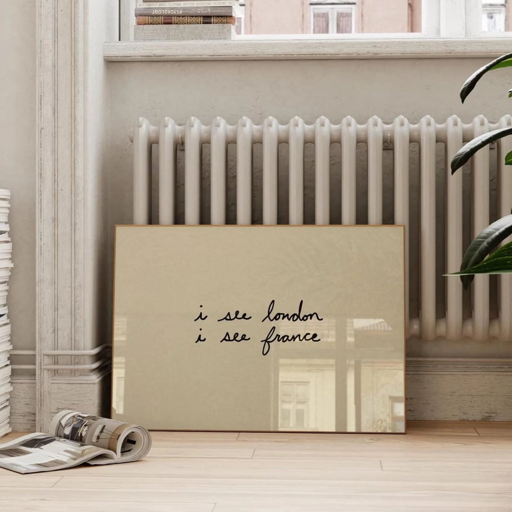 Simple Trendy Bathroom I See London I See France Wall Art Print Canvas Painting Poster Picture For Bathroom,Bedroom Home Decor