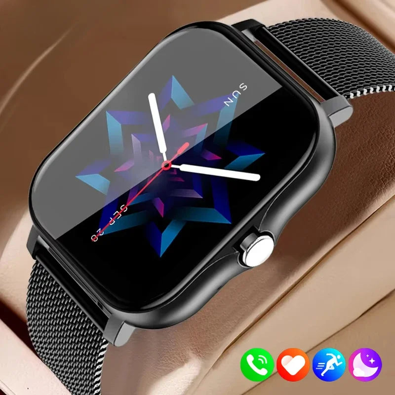 2025 New Smart Watch Men Women Bluetooth Answer Call Full Touch Screen Smartwatch Fitness Blood Oxygen Watches For Android