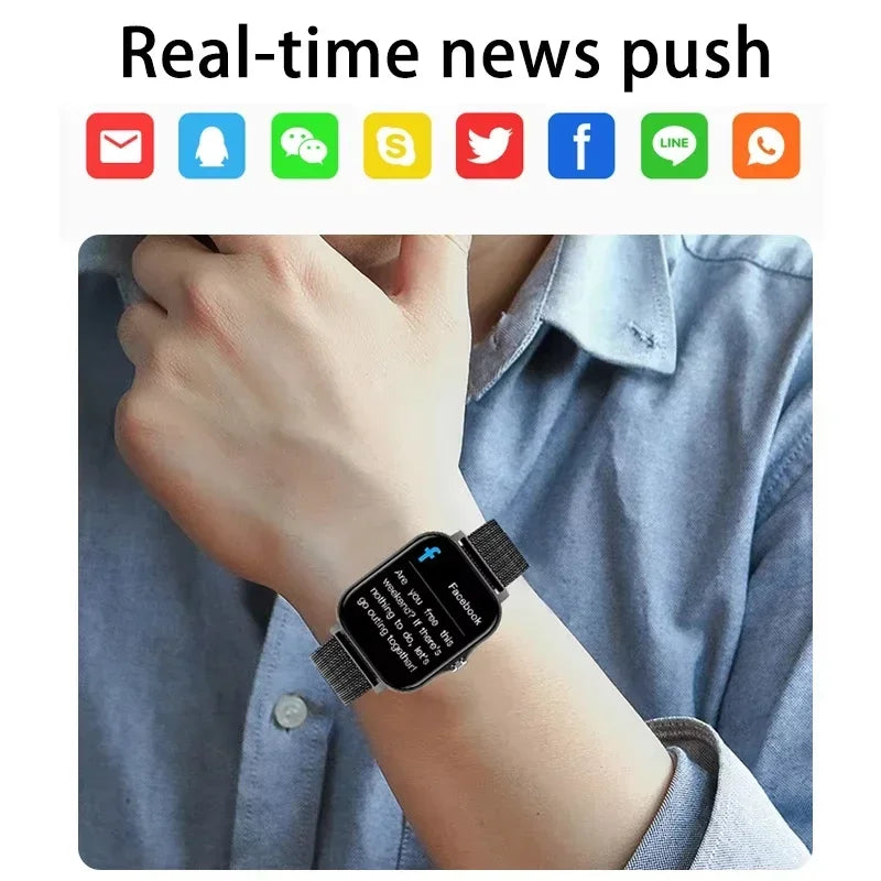 2025 New Smart Watch Men Women Bluetooth Answer Call Full Touch Screen Smartwatch Fitness Blood Oxygen Watches For Android
