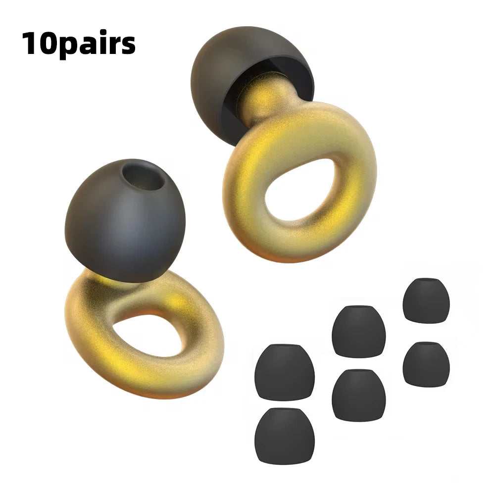 Silicone Earplugs for Swimming Sleep Noise Cancel Noise Reduction-Soundproof Reduce Disturbances -Quality loop Earplugs