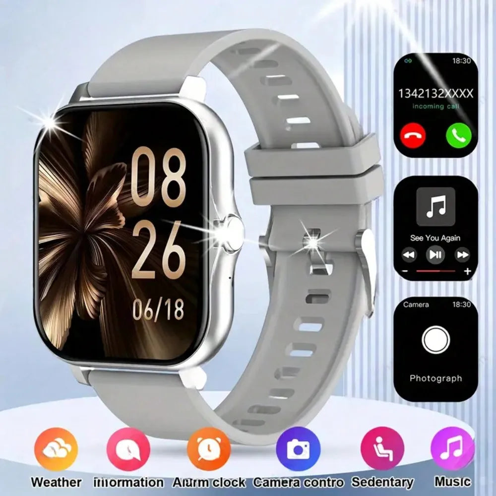 2025 New Smart Watch Men Women Bluetooth Answer Call Full Touch Screen Smartwatch Fitness Blood Oxygen Watches For Android