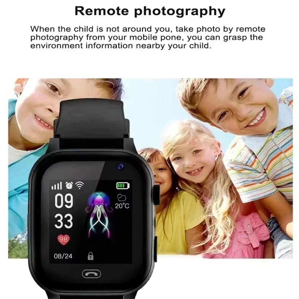 2026 Lenovo Kids Smart Watch SOS GPS Location Tracke Sim Card Call Child SmartWatch Camera Waterproof Watch Gift For Ios Android