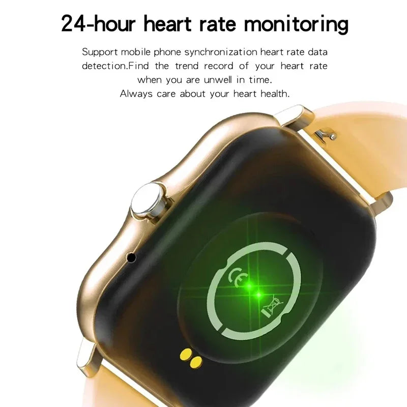 2025 New Smart Watch Men Women Bluetooth Answer Call Full Touch Screen Smartwatch Fitness Blood Oxygen Watches For Android