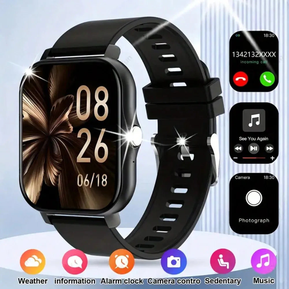 2025 New Smart Watch Men Women Bluetooth Answer Call Full Touch Screen Smartwatch Fitness Blood Oxygen Watches For Android